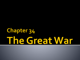 Chapter 34 The Great War
