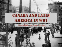 Canada and Latin America in WWI