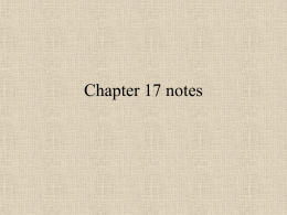 Chapter 17 Notes