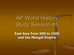 AP World History Study Session #5