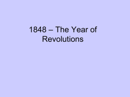 1848 – The Year of Revolutions