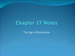 Chapter 17 Notes - Martin`s Mill ISD