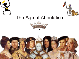 Age of Absolutism Power Point