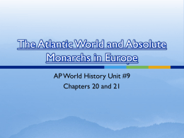 Unit #9, Chapters 20-21 Lecture Powerpoint