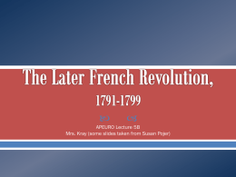 The Later French Revolution, 1791-1799