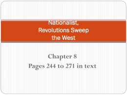 Nationalist, Revolutions Sweep the West