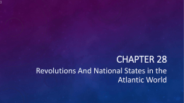 Chapter 28 Revolutions