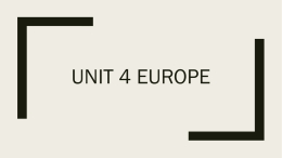 Unit 4 Europe