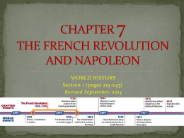 THE FRENCH REVOLUTION AND NAPOLEON