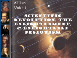 scientific revolution, the enlightenment - AP EURO