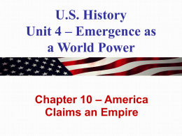 America Claims an Empire Lecture