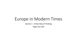 Europe in Modern Times