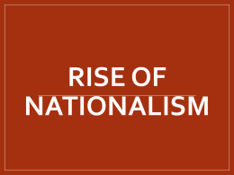 Rise of Nationalismx