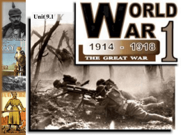 WORLD WAR I (The Great War) - AP EURO