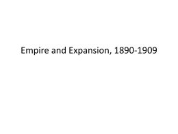 Empire and Expansion, 1890-1909