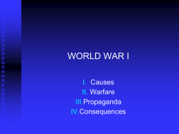 Factors leading to WWI