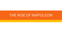 The rise of napoleon