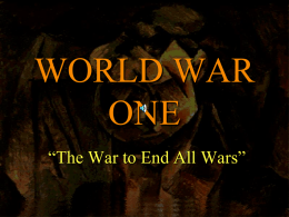 The Road to World War I