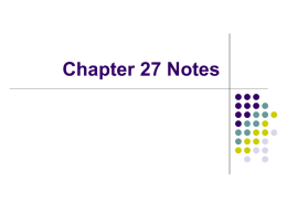Chapter 27 Notes - Beaufort County Schools