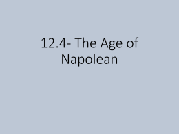 12.4- The Age of Napoleon
