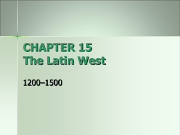 A.P. World Ch 15 The Latin West