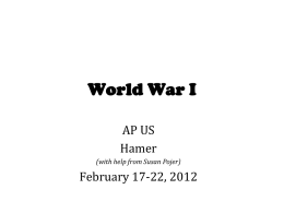 World War I - WLWV Staff Blogs