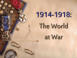 WWI Notes - Chandler Unified School District