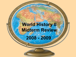 Midterm: World History II Fauver