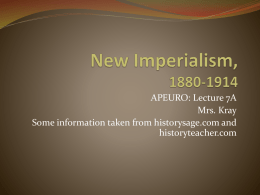 New Imperialism, 1880-1914