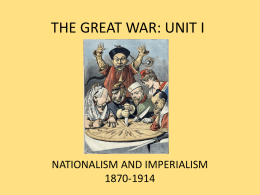 THE GREAT WAR: UNIT I