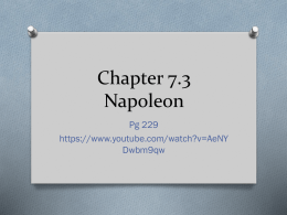 Chapter 7.3 Napoleon