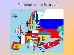 Nationalism in Europe - Thomas C. Cario Middle School