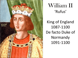 William II `Rufus` King of England 1087