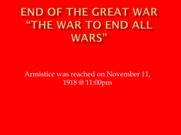 End of WWI powerpoint