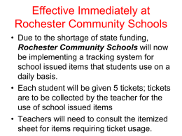 What are 3 events or “acts” - Rochester Community Schools