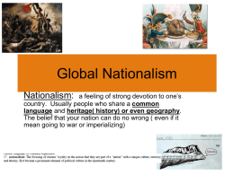 Global Nationalism - White Plains Public Schools
