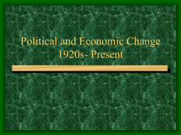 Political and Economic Change - APEH