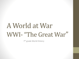A World at War WWI