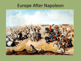 Europe After Napoleon - Thomas C. Cario Middle School