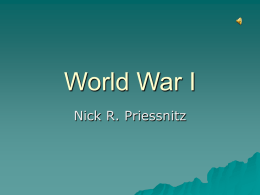 World War I - WorldHistoryPriessnitz