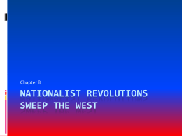 Nationalist Revolutions sweep the west ch 8x