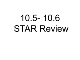 10.5 STAR Review