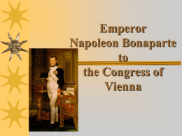 Emperor Napoleon Bonaparte to the Congress of Vienna