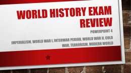 World History Exam Review