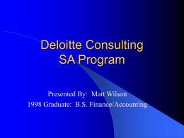 Deloitte Consulting/Systems