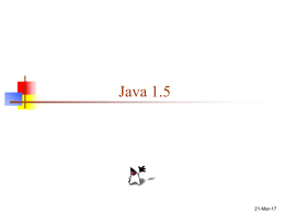 Java 1.5 - CIS @ UPenn