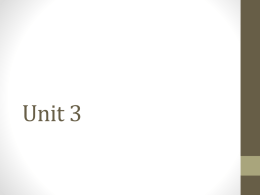 Unit 3 - Parsing Input and Procedural