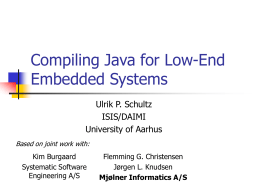 Compiling Java for Low
