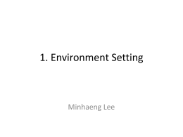 1. environment settingx