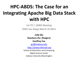 HPC-ABDS: The Case for an Integrating Apache Big Data Stack with